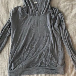 John Galt grey long sleeve hooded shirt!